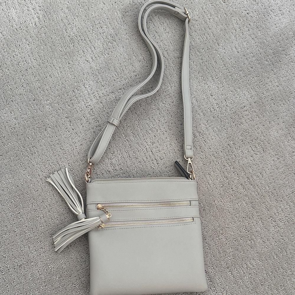 Elegant Gray Crossbody Bag